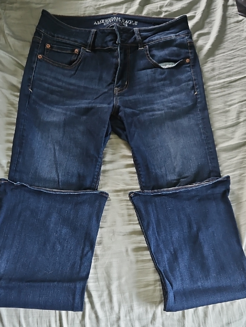 American Eagle Outfitters Women's Dark Blue Boot Cut Jeans